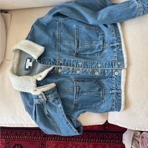Levi's Blue Denim Sherpa-Lined Jacket